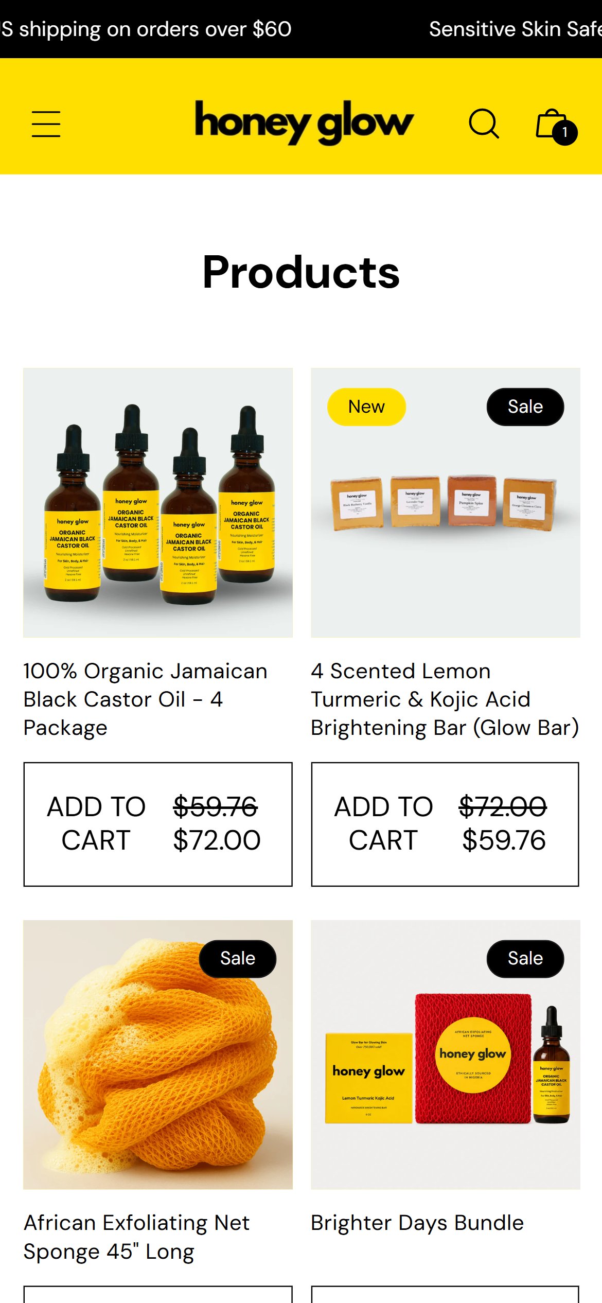 Honey Glow — Mobile