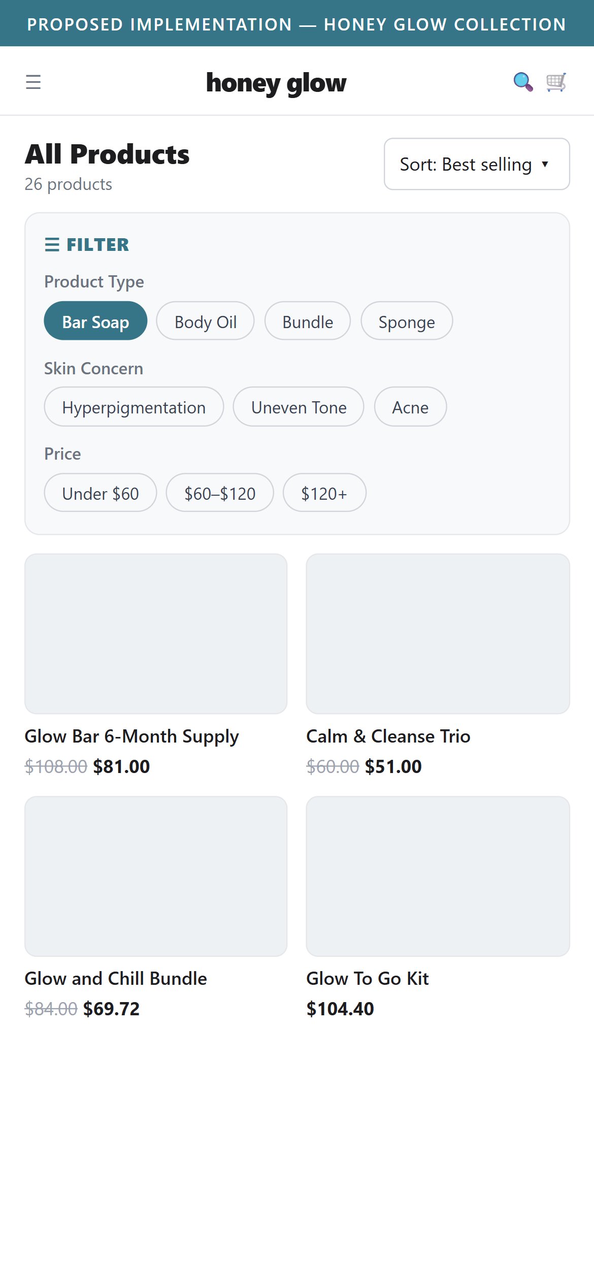 Proposed — collection filter & sort