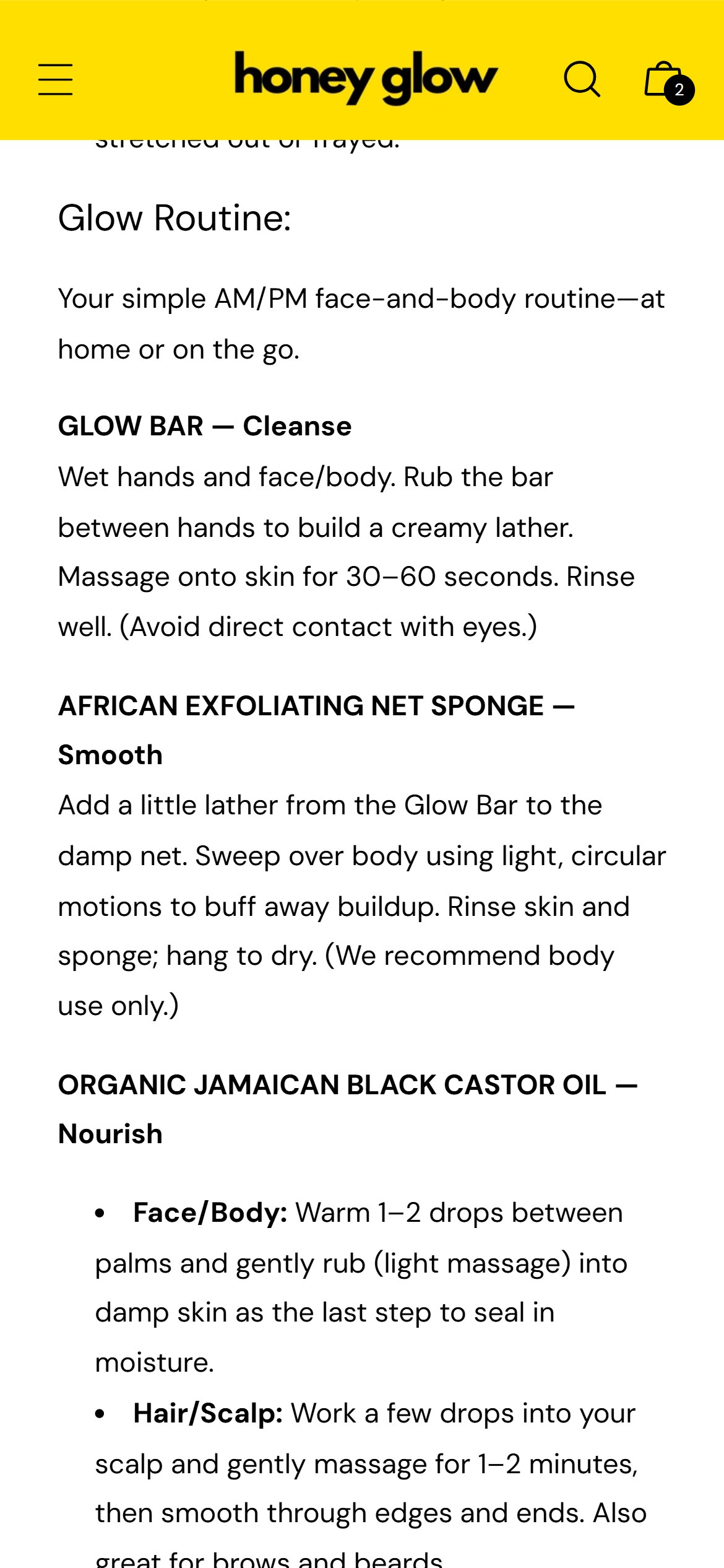 Honey Glow — Mobile