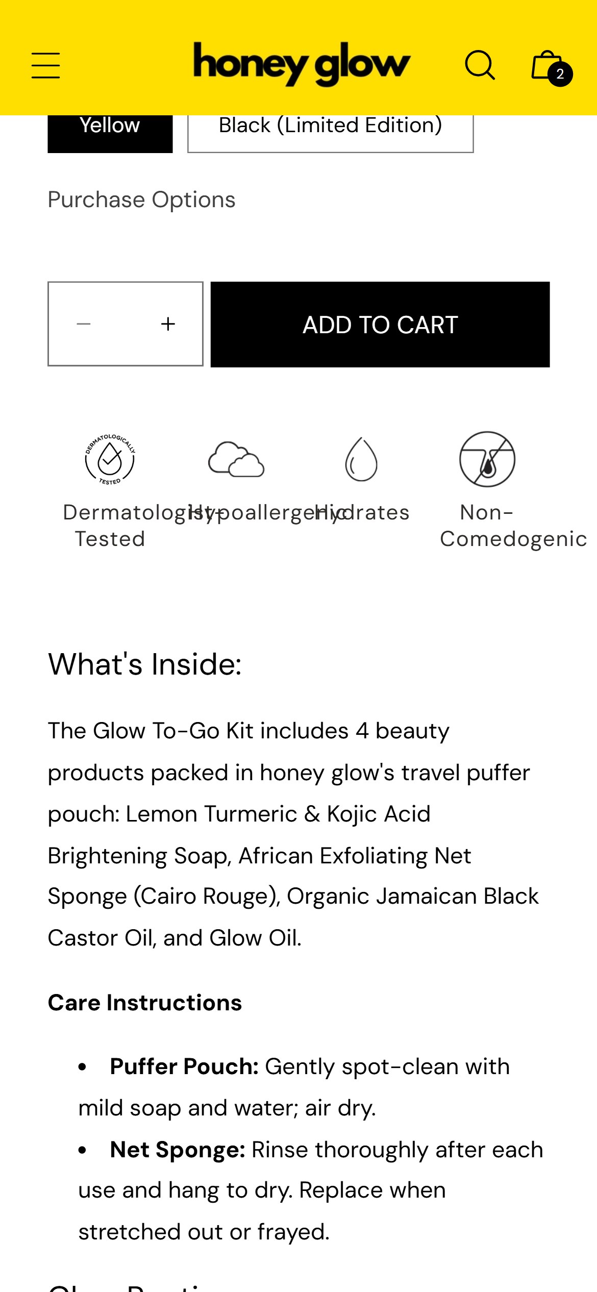 Honey Glow — Mobile